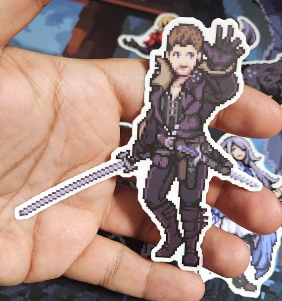 Final Fantasy 16 Pixel Art Stickers | Clive Rosfield Jill Warrick