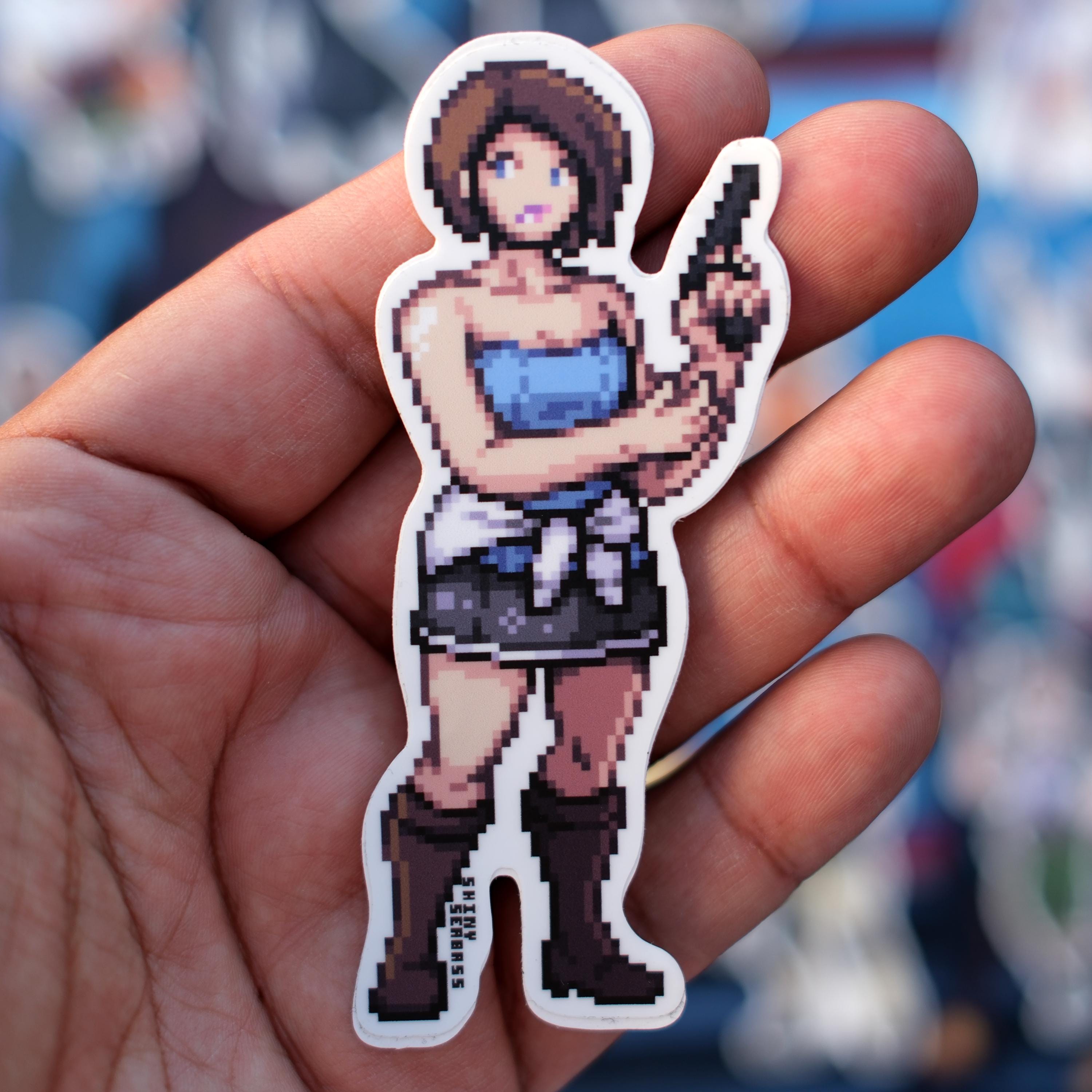 バイオハザード ピクセルアート ステッカー | レオン・S・ケネディ