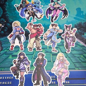 Ryu Juri Chun-Li Cammy Kazuya Lily Reina Dizzy Morrigan Pixel Art | Premium Matte Vinyl | Street Fighter 6 Capcom Tekken 8 Guilty Gear FGC