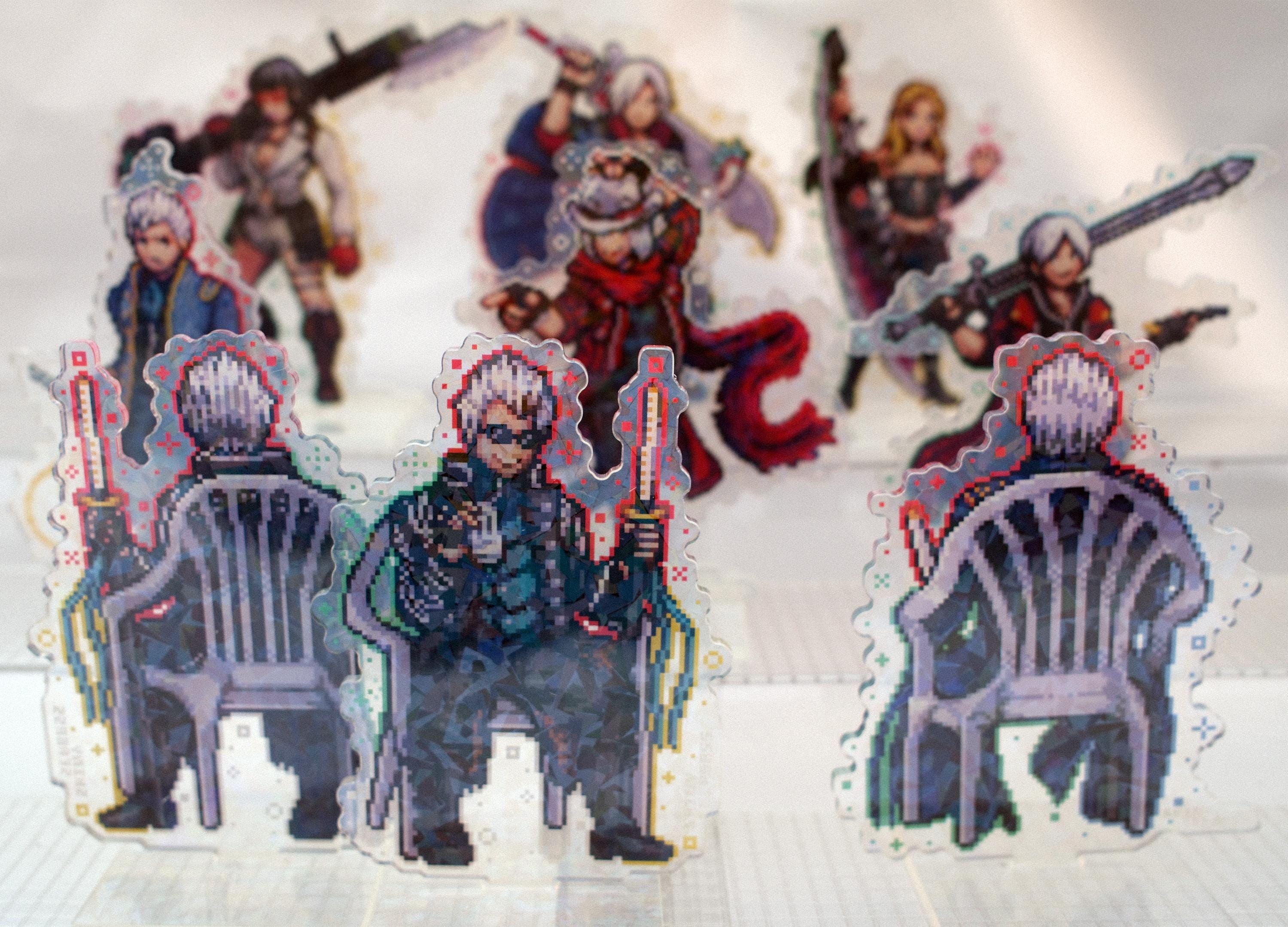 Devil May Cry Acrylic Standee Pixel Art | Double Sided Cracked
