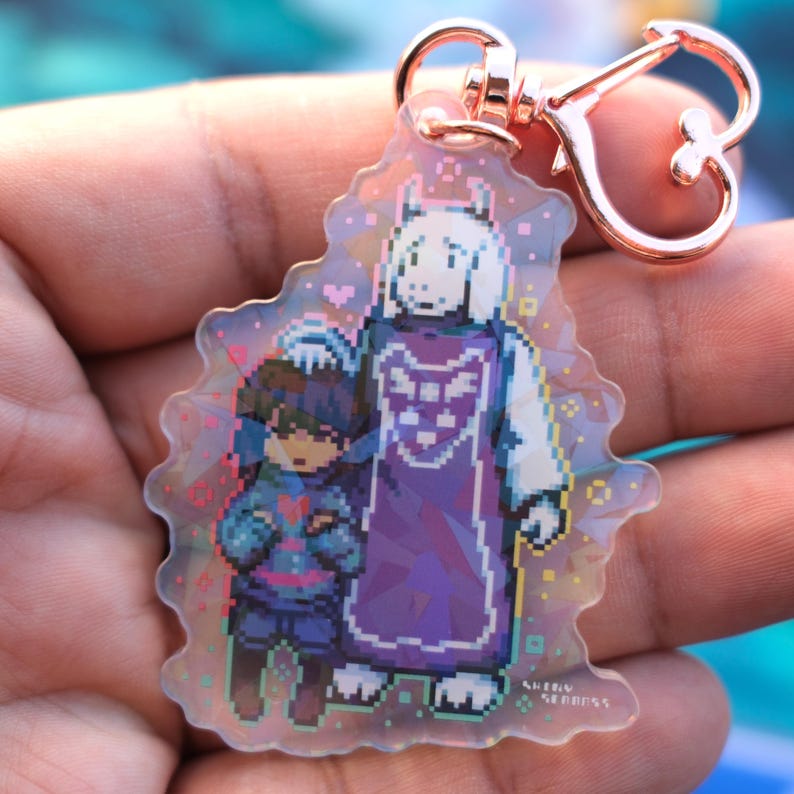 Tv Time Ralsei Deltarune Undertale Pixel Art Acrylic Charms Kris Susie Ralsei Tenna ...