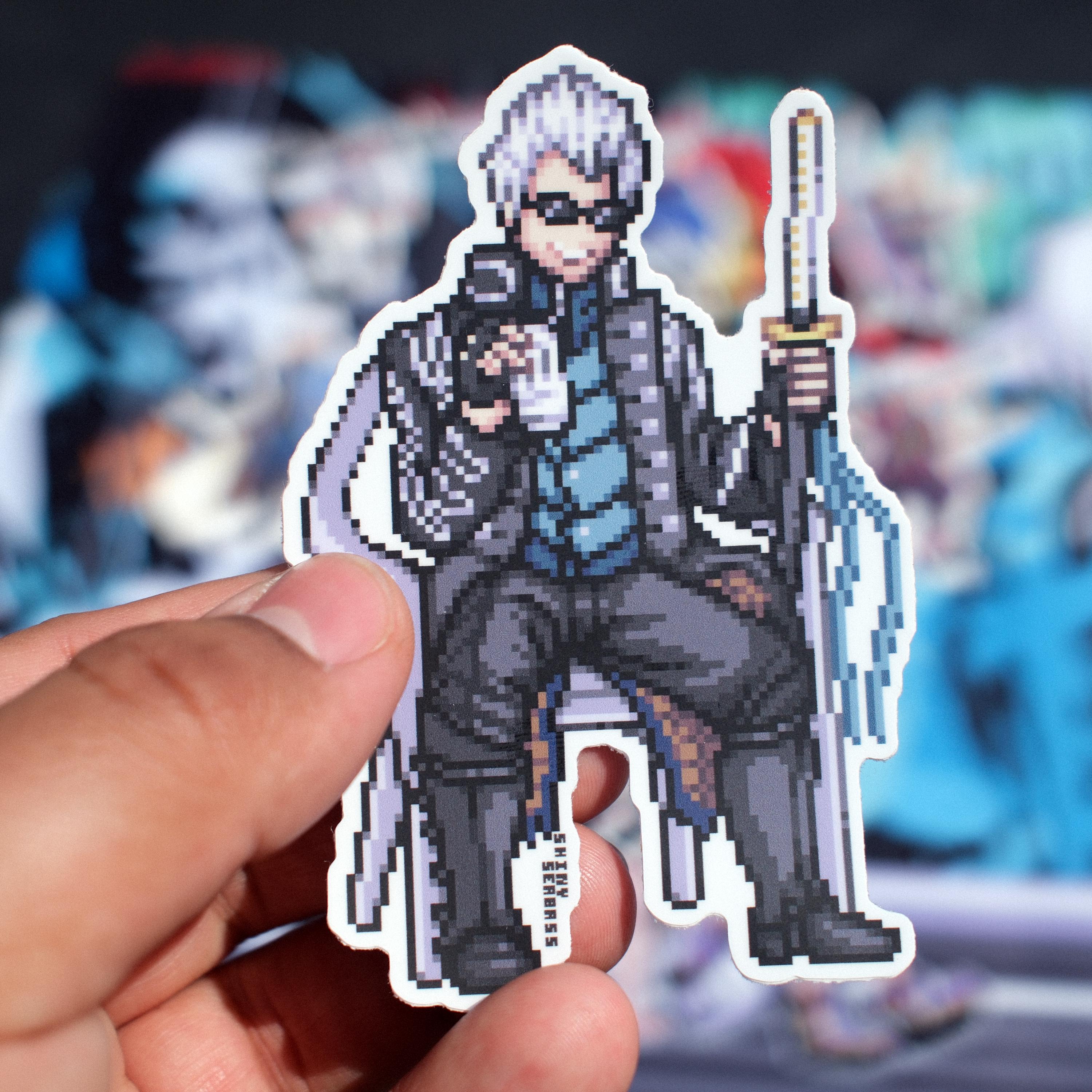 Devil May Cry Pixel Art Stickers | Premium Matte Vinyl Stickers