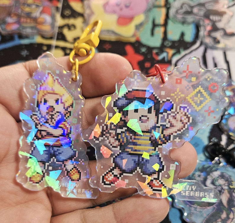 Super Smash Brothers Ultimate Pixel Art Acrylic Charm| Nintendo Kirby ...