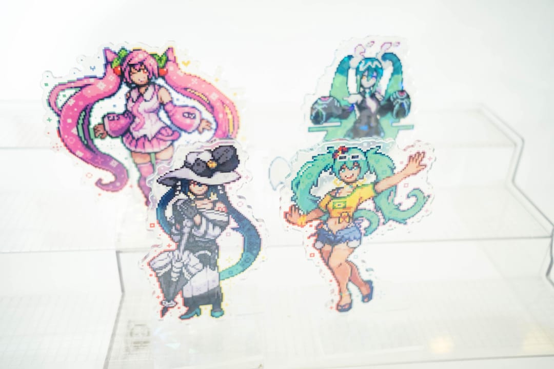 初音ミク アクリルスタンド ピクセルアート | 両面ひび割れホロ