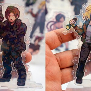Resident Evil Acrylic Standee Pixel Art| Leon Kennedy Ashley Graham Ada Wong Jill Valentine Wesker Chris Redfield Claire Nemesis Sheva Hunk image 7