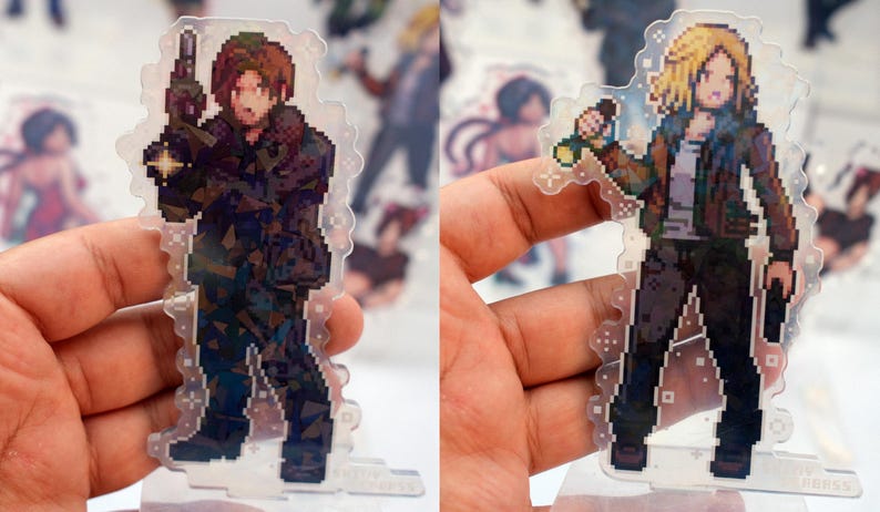 Resident Evil Acrylic Standee Pixel Art| Leon Kennedy Ashley Graham Ada Wong Jill Valentine Wesker Chris Redfield Claire Nemesis Sheva Hunk image 7