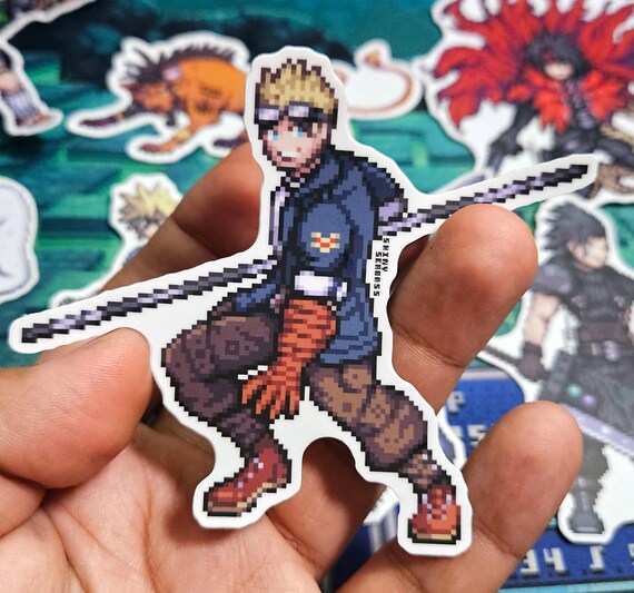 ファイナルファンタジーVII リメイク ピクセルアート ステッカー