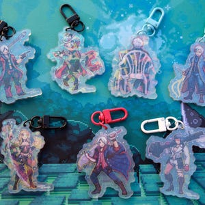 Devil May Cry Dante Vergilius Vergilius stoel acryl bedel pixelart dubbelzijdig gebarsten holo DMC Capcom I am the storm that is nadert