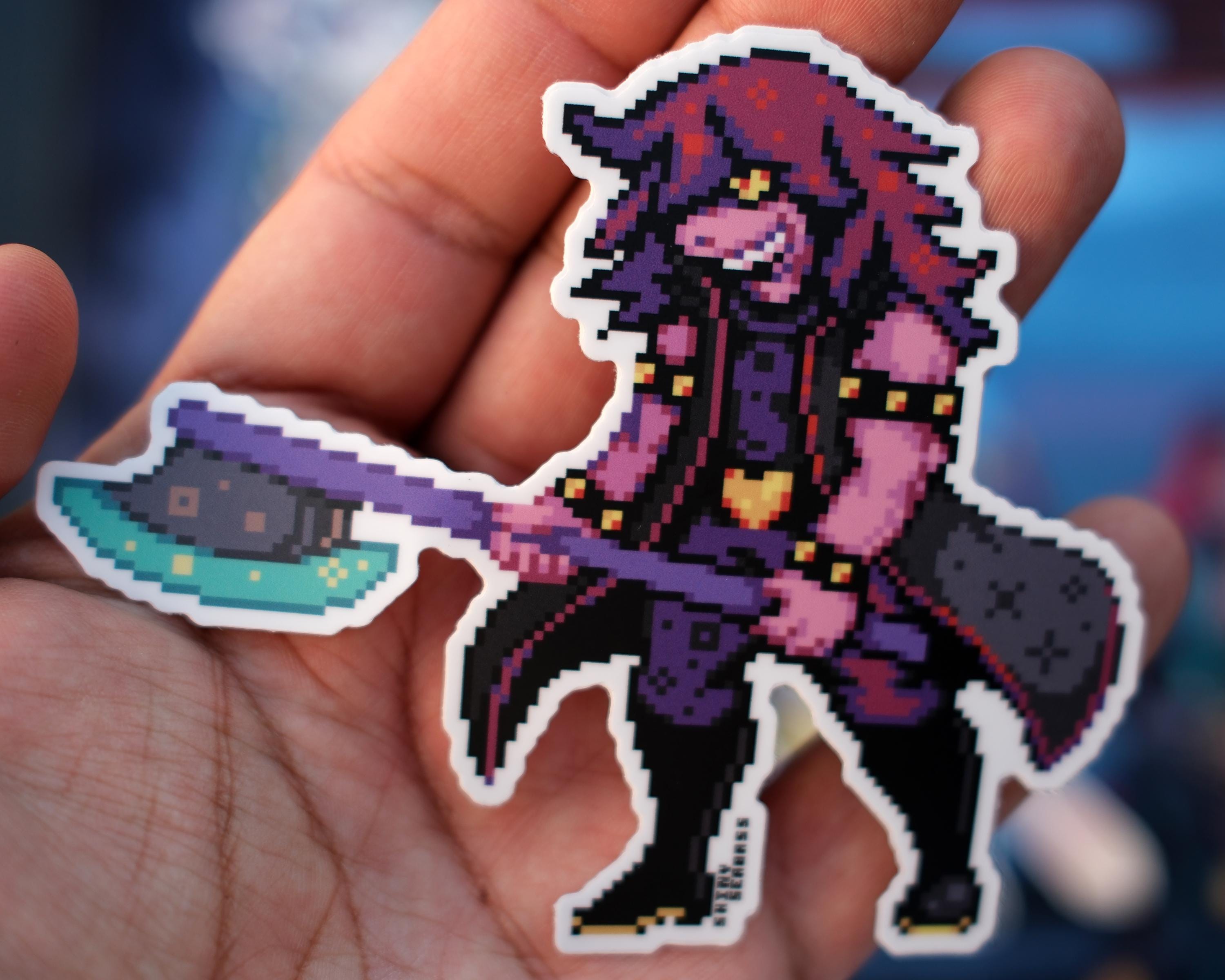Tv Time Ralsei Deltarune Undertale Pixel Art Stickers | Susie Kris Lancer Ralsei Queen ...