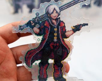 Devil May Cry Acrylic Standee Pixel Art | Double Sided Cracked