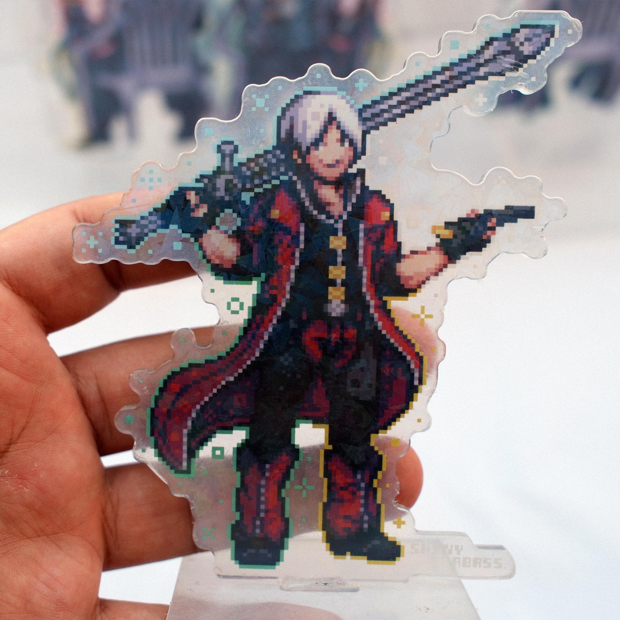 Devil May Cry Acrylic Standee Pixel Art | Double Sided Cracked