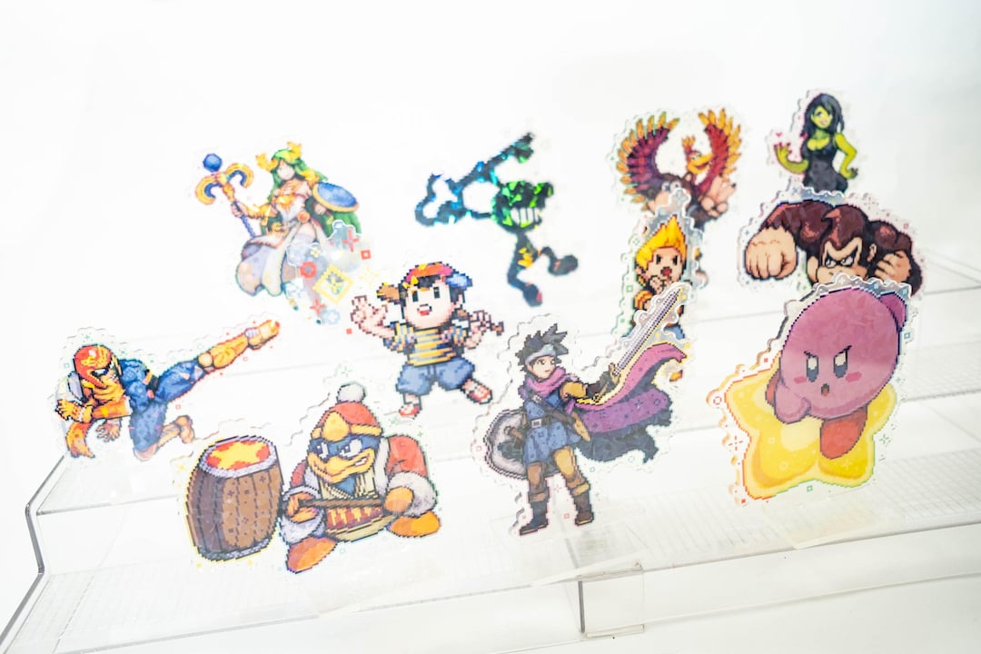 Super Smash Bros Pixel Art Acrylic Standees | Kirby King Dedede Banjo ...