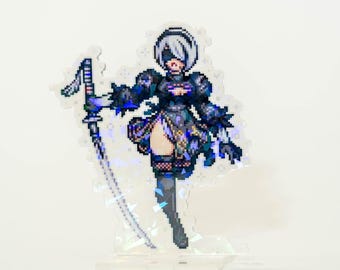 Nier Automata Replicant Pixel Art Acrylic Standees Pixel Art