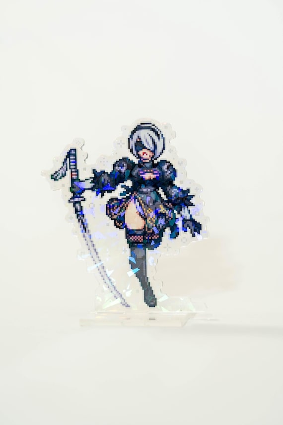 Nier Automata Replicant Pixel Art Acrylic Standees Pixel Art
