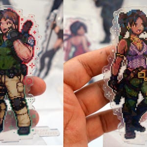 Resident Evil Acrylic Standee Pixel Art| Leon Kennedy Ashley Graham Ada Wong Jill Valentine Wesker Chris Redfield Claire Nemesis Sheva Hunk image 13