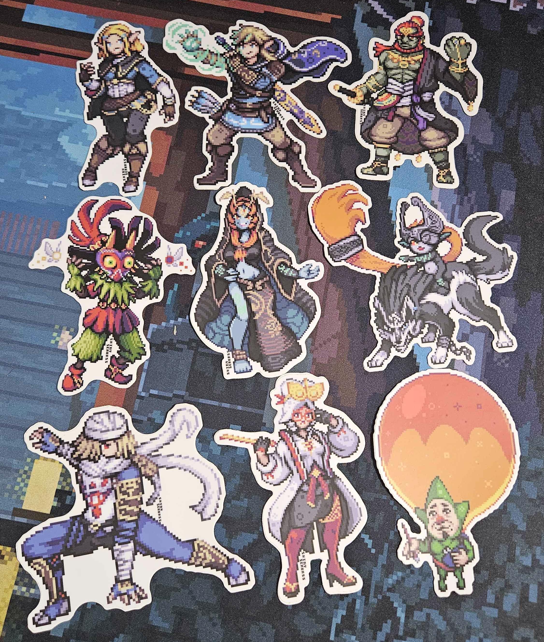 The Legend of Zelda Pixel Art Stickers |premium Matte Vinyl