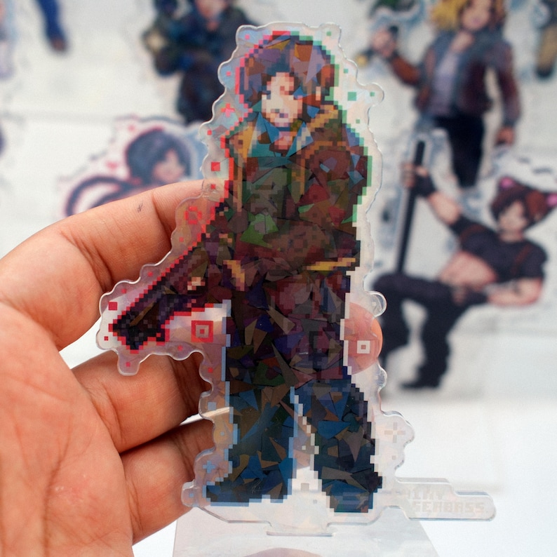 Resident Evil Acrylic Standee Pixel Art| Leon Kennedy Ashley Graham Ada Wong Jill Valentine Wesker Chris Redfield Claire Nemesis Sheva Hunk Leon S Kennedy