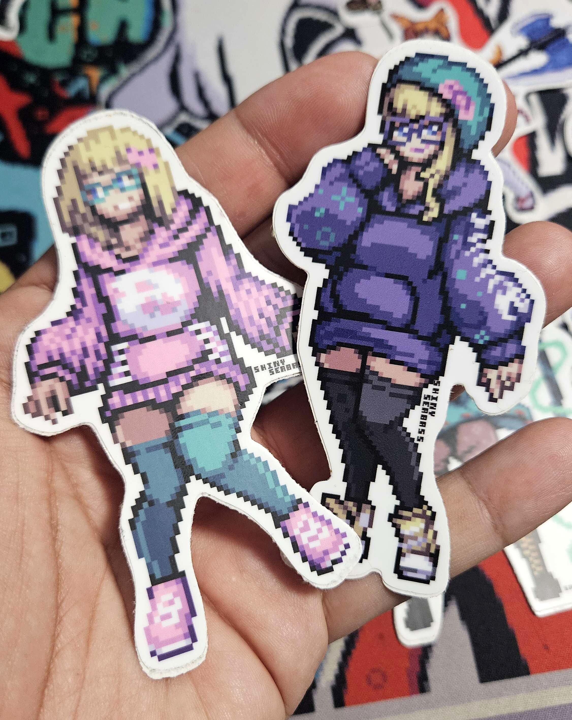 Pixel Sticker Shein Original Characters Pixel Art Stickers | Premium Matte Vinyl Stickers ...