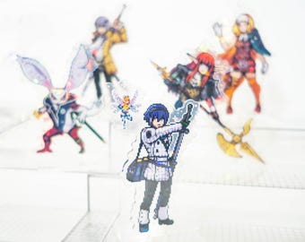 Metáfora ReFantazio Pixel Art Acrílico Standees Will Hulkenburg Heismay Junah Strohl Doble Cara Agrietada Holográfica Atlus