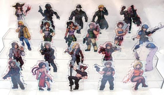 バイオハザード RE:4 ジオラマアクリルスタンド　Resident Evil Resident Evil Acrylic Standee Pixel Art| Leon Kennedy Ashley