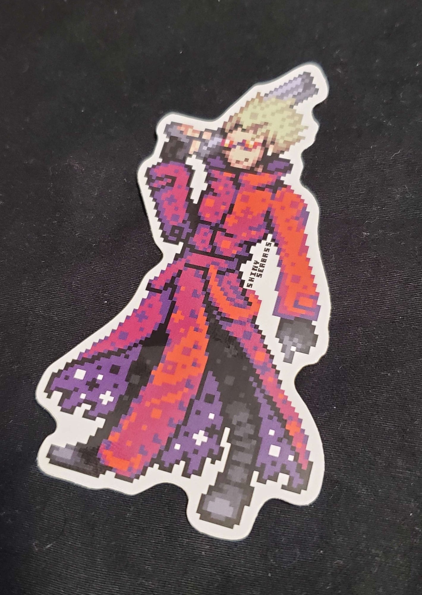 Vash the Stampede Pixel Art Sticker | Premium Matte Vinyl Stickers
