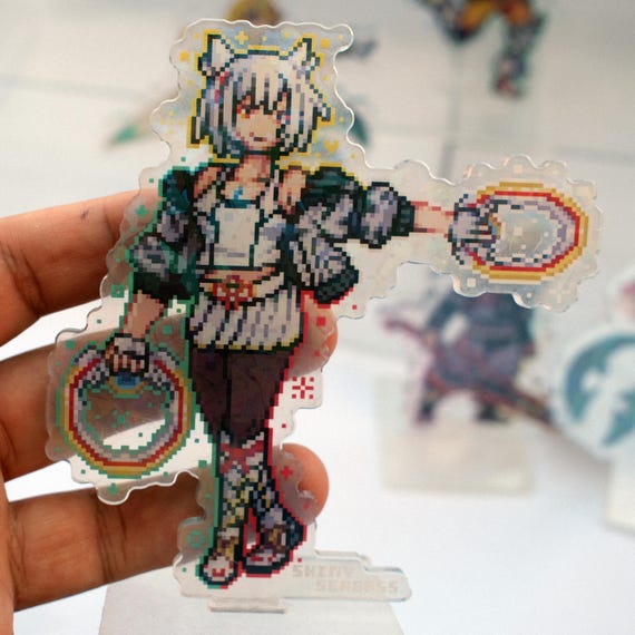Xenoblade Chronicles Pixel Art Acrylic Standees | Shulk Pyra