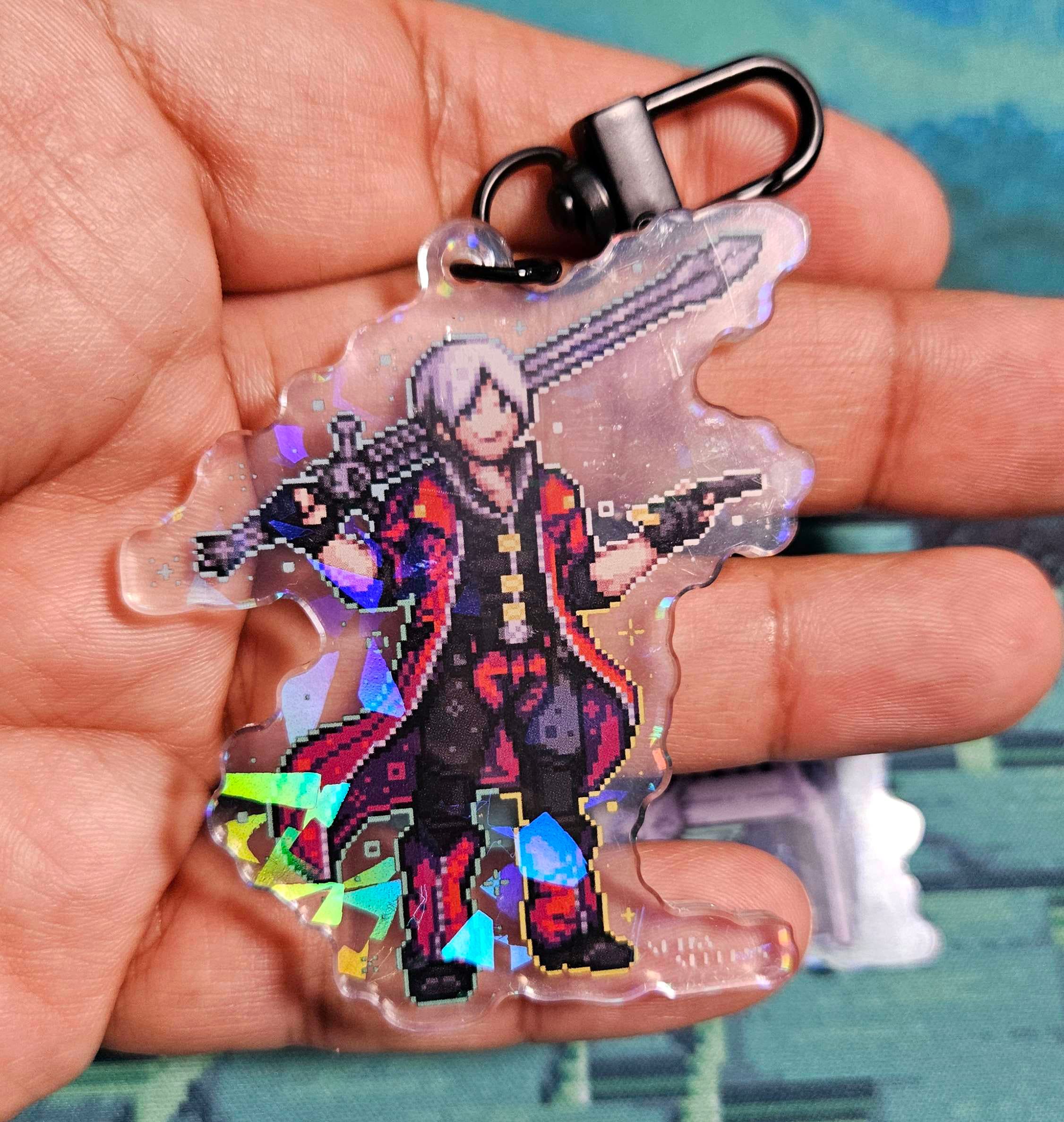 Devil May Cry Dante Vergil Vergil Chair Acrylic Charm Pixel Art