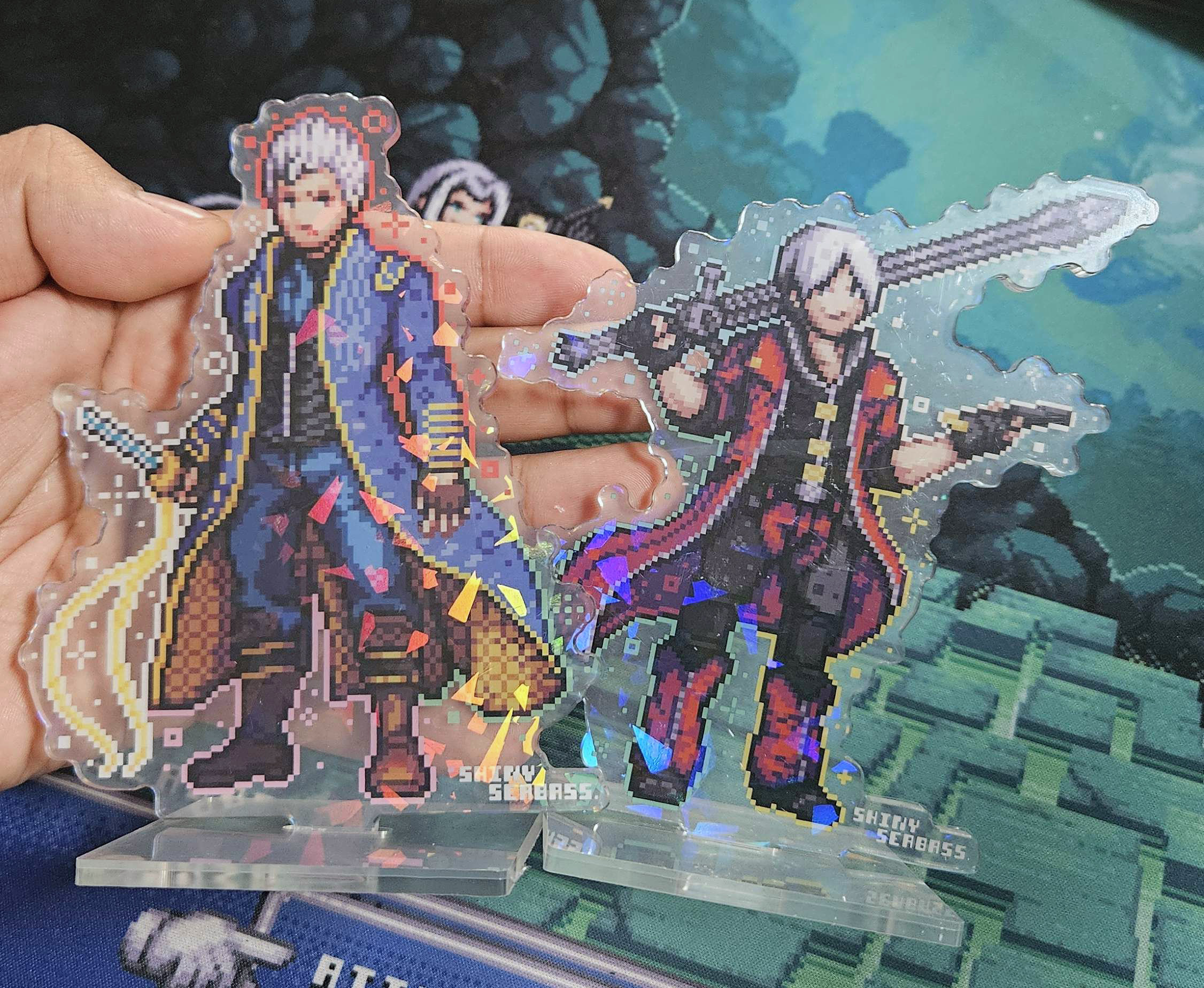 Devil May Cry Acrylic Standee Pixel Art | Double Sided Cracked