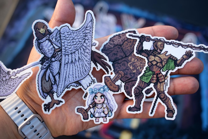 Fromsoftware Ranni Dark Souls Elden Ring Nightreign Bloodborne Pixel Art Stickers| From ...