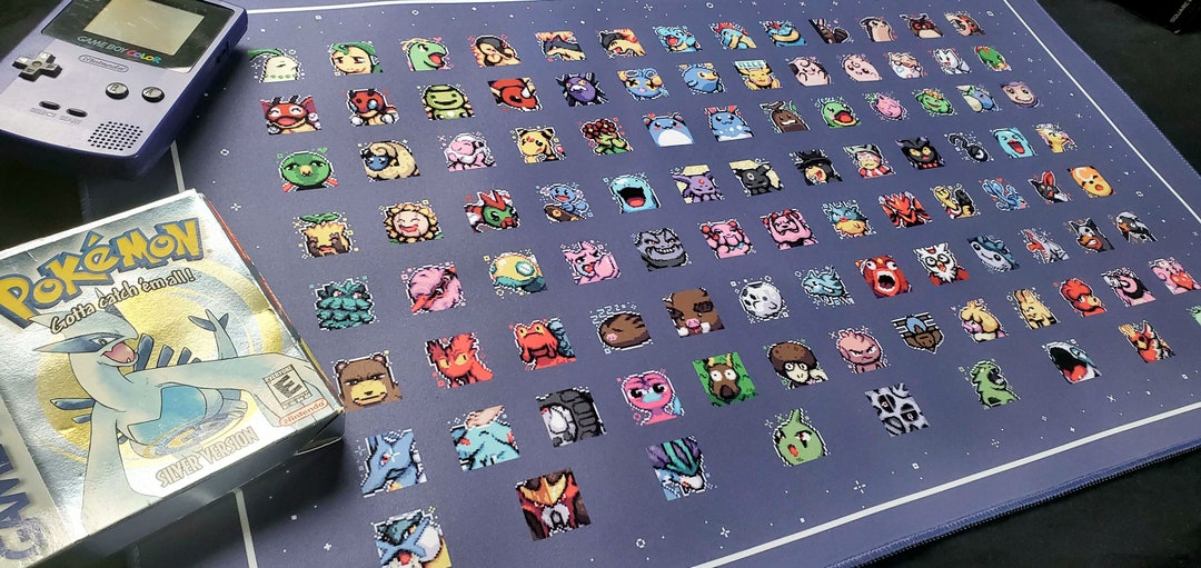 デスクマット ポケモン第2世代 ピクセルアート | ポケモン図鑑