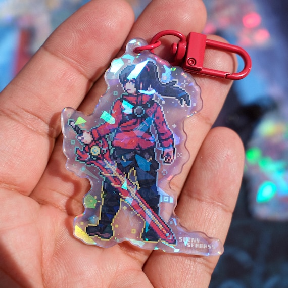 Xenoblade Chonicles Acrylic Charm Pixel Art | Mythra Pyra Aegis