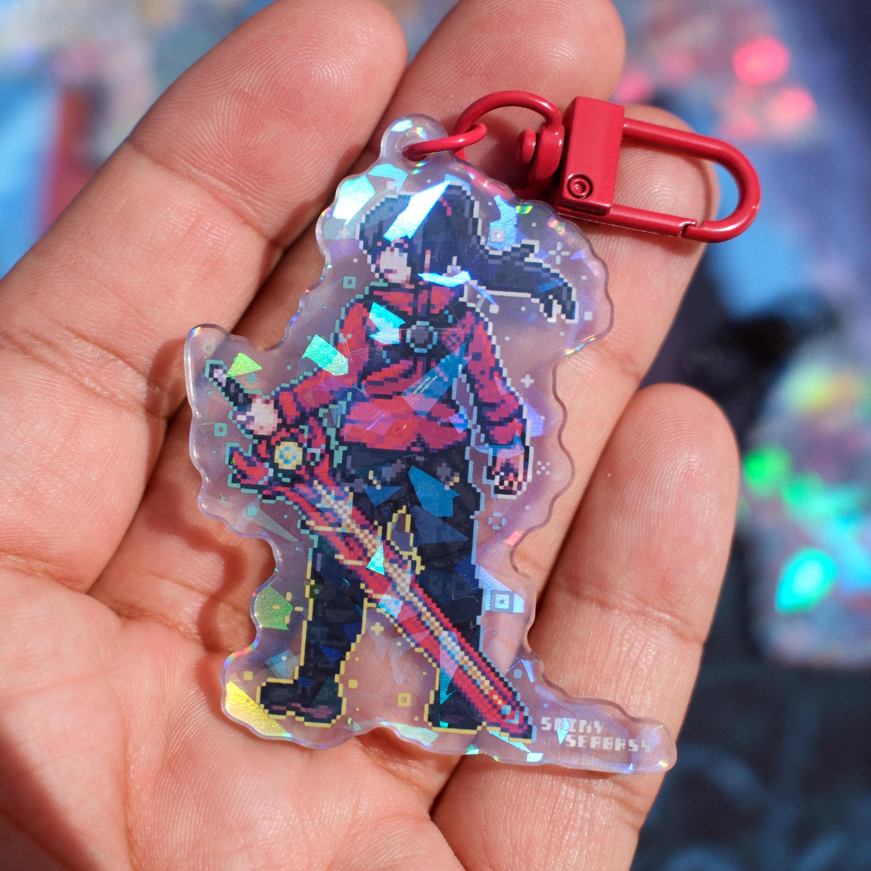Xenoblade Chonicles Acrylic Charm Pixel Art | Mythra Pyra Aegis