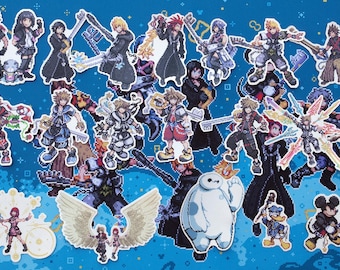 Kingdom Hearts 3 Pixel Art Stickers | Roxas, Lea, Xion, Aqua, Terra, Ventus, Riku Final Fantasy Sora Kairi Birth By Sleep Days
