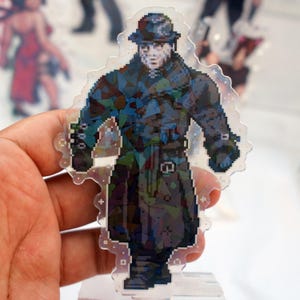 Resident Evil Acrylic Standee Pixel Art| Leon Kennedy Ashley Graham Ada Wong Jill Valentine Wesker Chris Redfield Claire Nemesis Sheva Hunk Mr X
