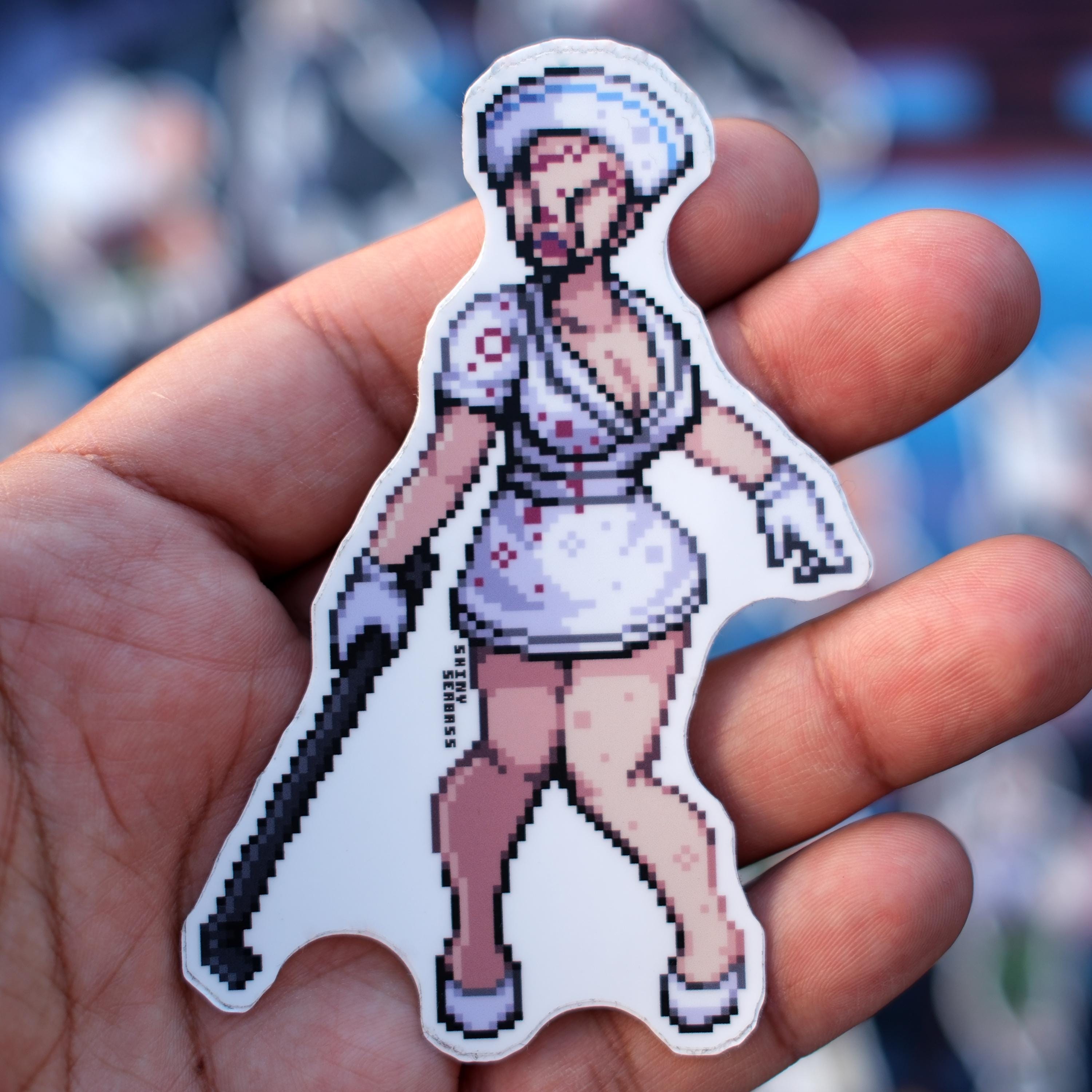 バイオハザード ピクセルアート ステッカー | レオン・S・ケネディ