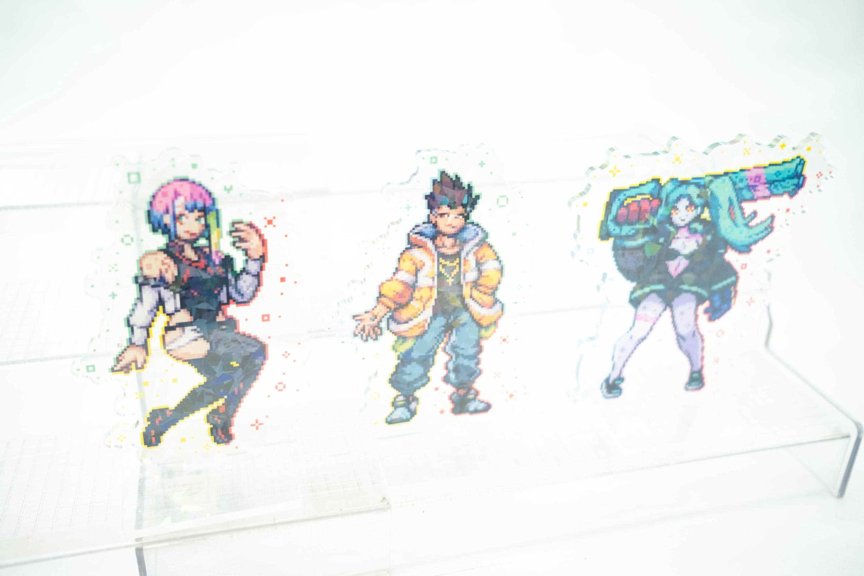 Cyberpunk Edgerunners Acrylic Standee Pixel Art | Double Sided