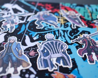 Devil May Cry Pixel Art Stickers | Premium Matte Vinyl Stickers