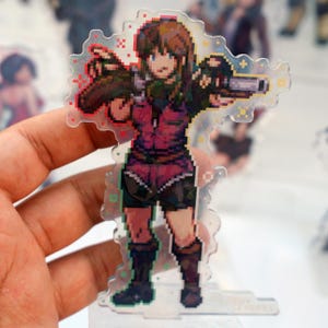 Resident Evil Acrylic Standee Pixel Art| Leon Kennedy Ashley Graham Ada Wong Jill Valentine Wesker Chris Redfield Claire Nemesis Sheva Hunk Claire Redfield