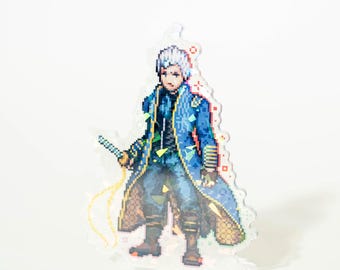 Devil May Cry Acrylic Standee Pixel Art | Double Sided Cracked