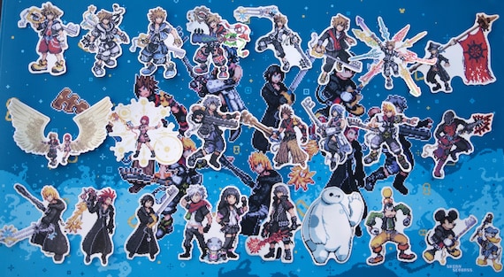 Kingdom Hearts 3 Pixel Art Stickers | Roxas, Lea, Xion, Aqua