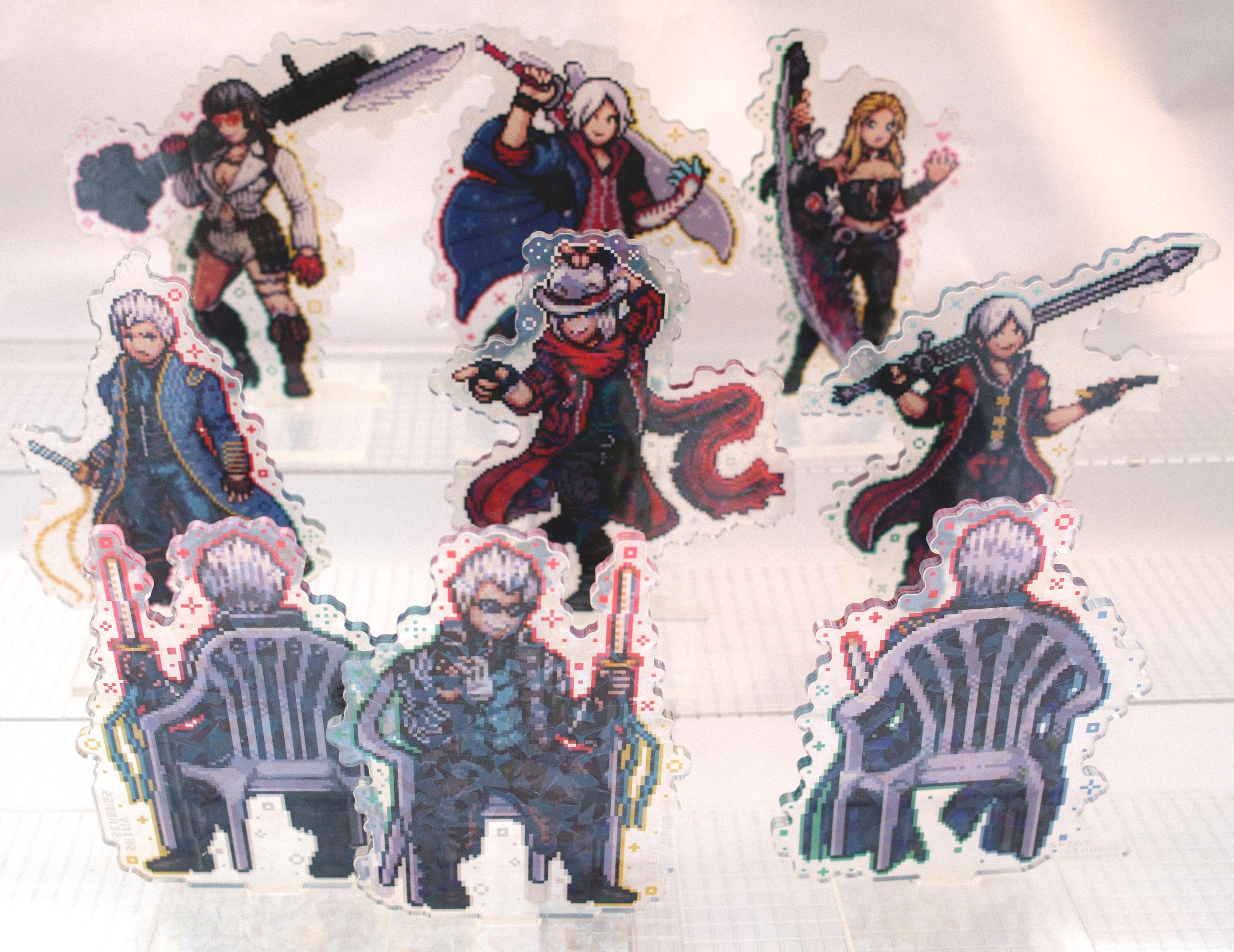 Devil May Cry Acrylic Standee Pixel Art | Double Sided Cracked