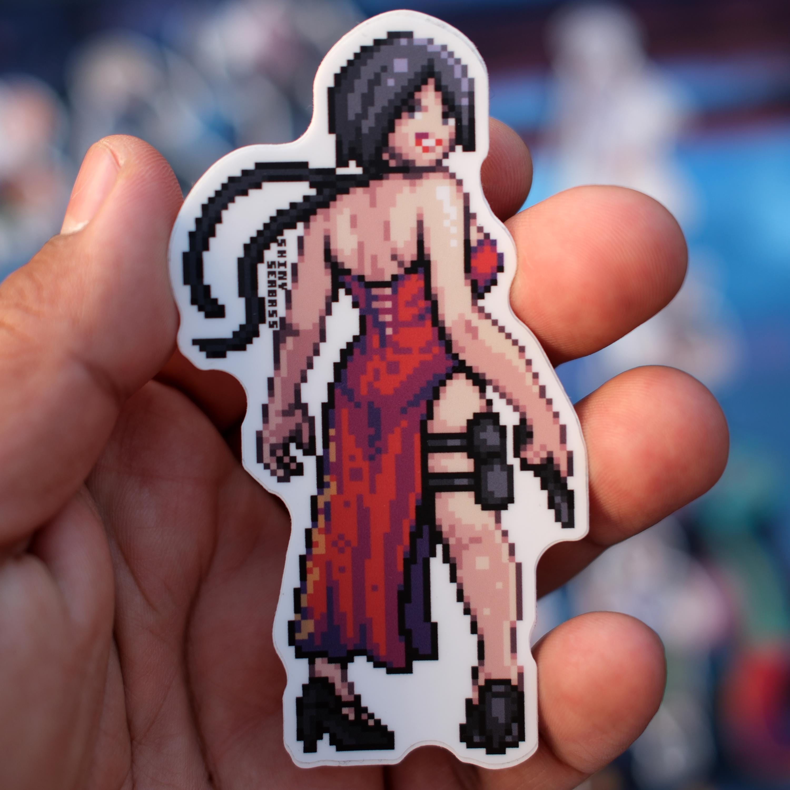 バイオハザード ピクセルアート ステッカー | レオン・S・ケネディ