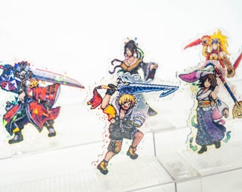 ティーダ＆ユウナ　ファイナルファンタジー　ピクセルリマスター　アクリルスタンド ファイナルファンタジーX アクリルスタンド ピクセルアート | 両面