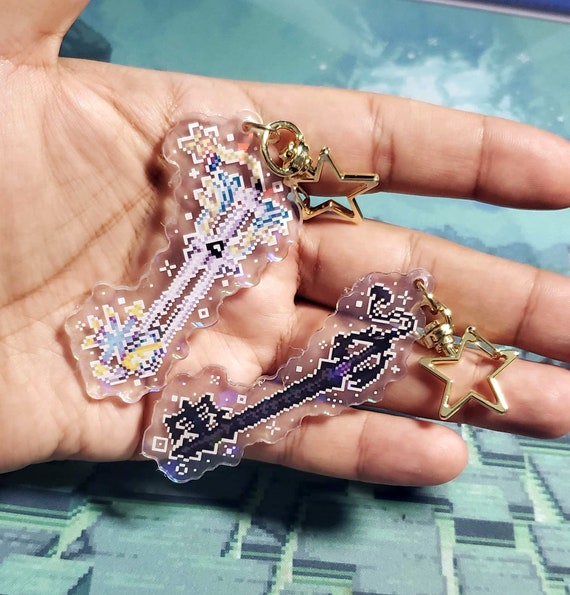 Oathkeeper and Oblivion Acrylic Charms Pixel Art Double Sided
