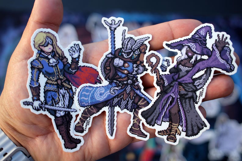 Fromsoftware Ranni Dark Souls Elden Ring Nightreign Bloodborne Pixel Art Stickers| From ...