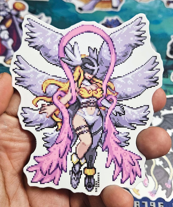 デジモン ピクセル アート ステッカー マット ビニール マスティモン