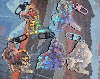 Final Fantasy 16 Acrylic Charm Pixel Art | FF16 XVI Clive Rosfield Jill Joshua Torgal Cidolfus Cid Telamon keychain