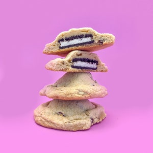 4 Deluxe Gluten Free Oreo Stuffed Chocolate Chips Cookies | GF Cookies Gluten Free Oreo GF chocolate chip cookies Gluten Free Baked Goods