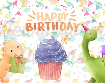 Dino Special Interest Cute Birthday Card For Children and Dinosaur Lovers