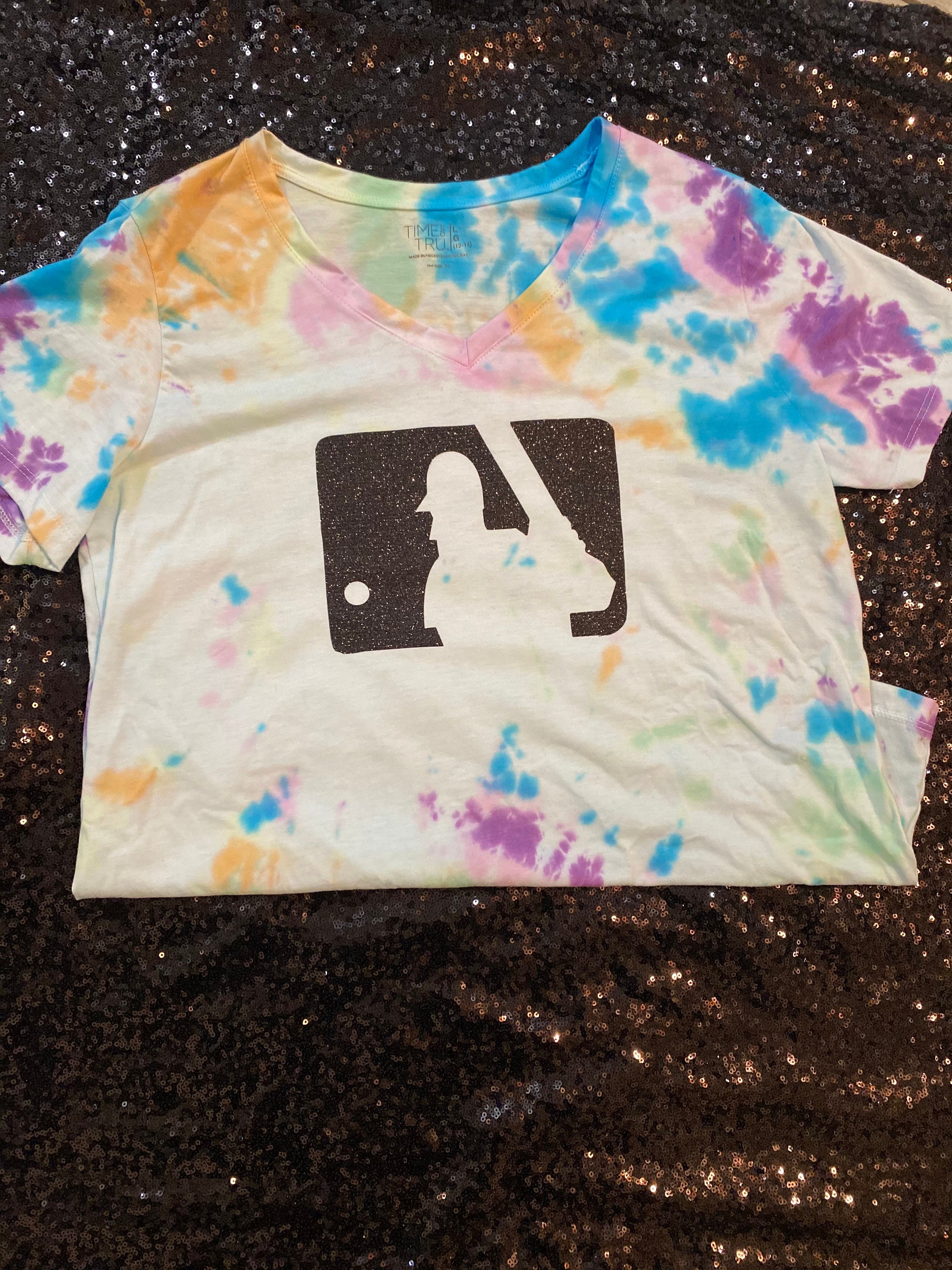Tie dye baseball Tshirt Etsy
